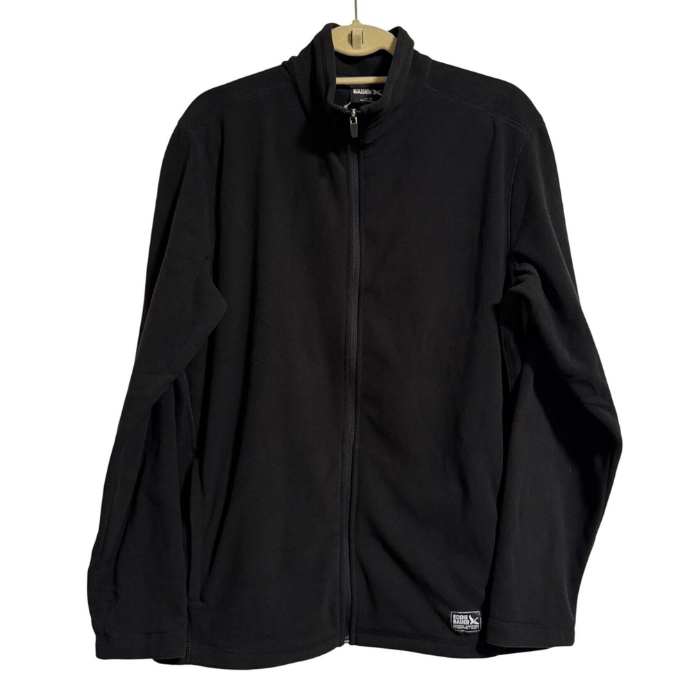 Eddie Bauer Quest Full Zip 2.0 Mens Medium Fleece Jacket Black NWT